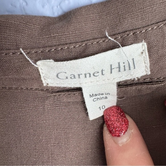 Garnet Hill Brown Draped Front Lightweight Topper Duster Trench Coat - Picture 2 of 11